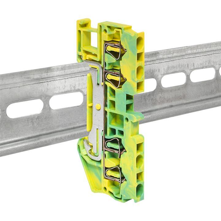 Колодка клеммная JXB-ST-2.5 земля пружинная PROxima EKF plc-jxb-st-2.5-pen