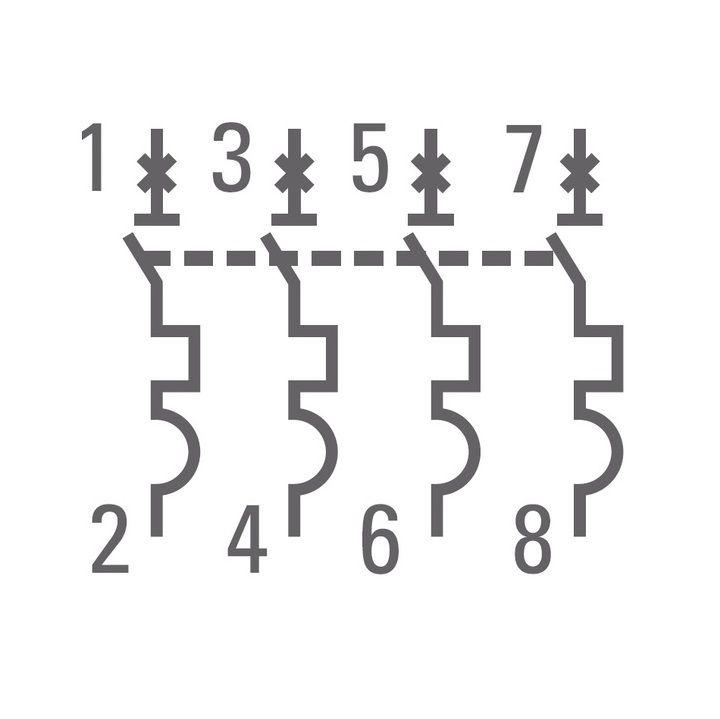 Выключатель автоматический модульный 4п C 32А 4.5кА ВА 47-63 PROxima EKF mcb4763-4-32C-pro