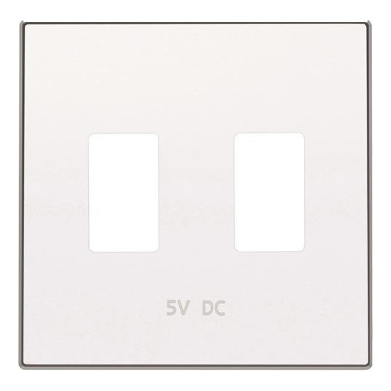 Накладка на розетку USB ABB SKY, скрытый монтаж, альпийский белый, 2CLA858530A1101